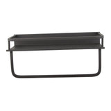 Shower Caddy Grey Shower Organizer Shelf Easy Install Aluminium Alloy Large Capacity Shower Accessory for Bathroom Home 30cm / 11.8in - Low Angle