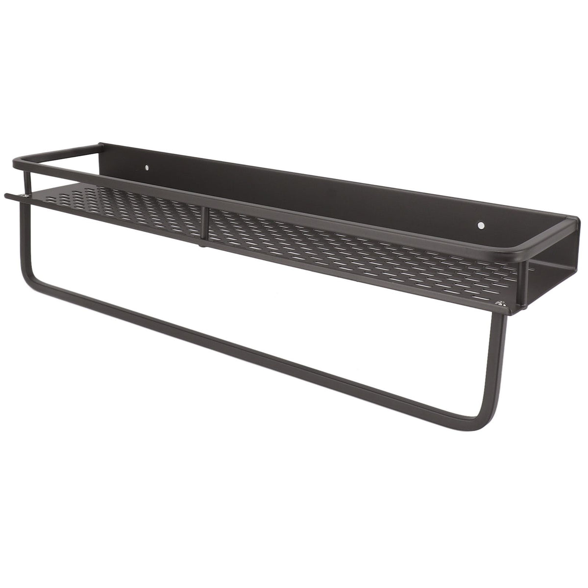 Shower Caddy Grey Shower Organizer Shelf Easy Install Aluminium Alloy Large Capacity Shower Accessory for Bathroom Home 50cm / 19.7in