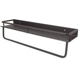 Shower Caddy Grey Shower Organizer Shelf Easy Install Aluminium Alloy Large Capacity Shower Accessory for Bathroom Home 50cm / 19.7in