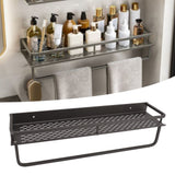 Shower Caddy Grey Shower Organizer Shelf Easy Install Aluminium Alloy Large Capacity Shower Accessory for Bathroom Home 50cm / 19.7in - Extra Image