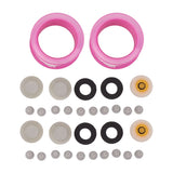 2 Set Silicone Shower Head Nozzles with Rubber Gasket Screen Flow Restrictor PTFE Tape Kit