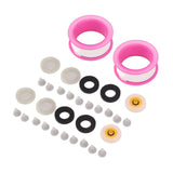 2 Set Silicone Shower Head Nozzles with Rubber Gasket Screen Flow Restrictor PTFE Tape Kit