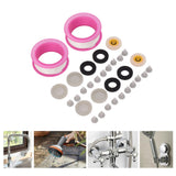 2 Set Silicone Shower Head Nozzles with Rubber Gasket Screen Flow Restrictor PTFE Tape Kit - Extra Image