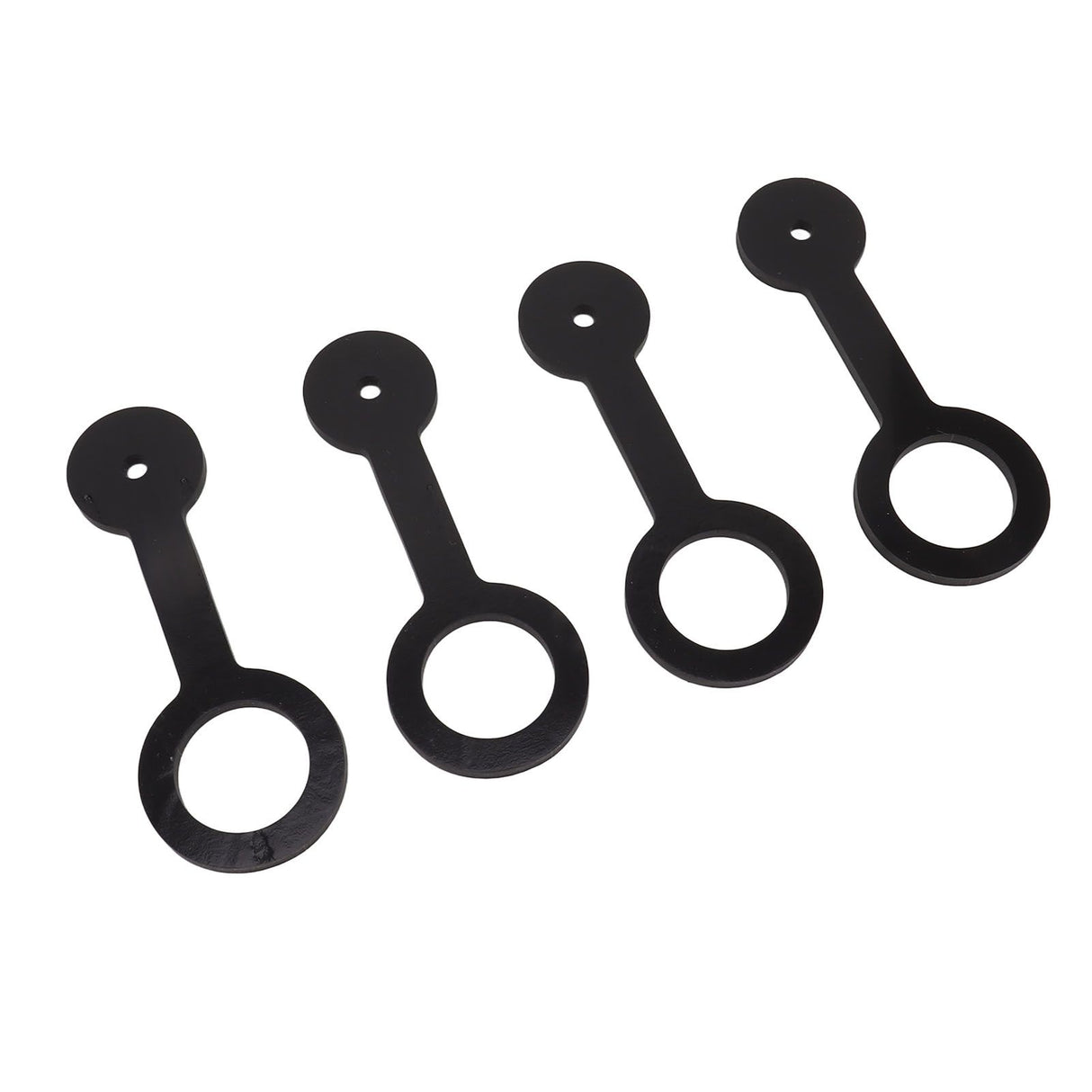 4PCS RV Shower Door Travel Latch Strap Blaack Color Silicone RV Camper Bathroom Door Latch