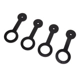 4PCS RV Shower Door Travel Latch Strap Blaack Color Silicone RV Camper Bathroom Door Latch - Rear View
