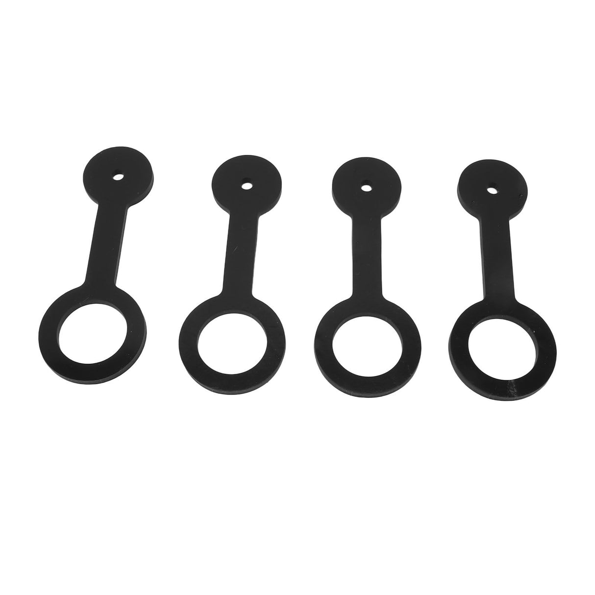 4PCS RV Shower Door Travel Latch Strap Blaack Color Silicone RV Camper Bathroom Door Latch