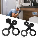 4PCS RV Shower Door Travel Latch Strap Blaack Color Silicone RV Camper Bathroom Door Latch - Extra Image
