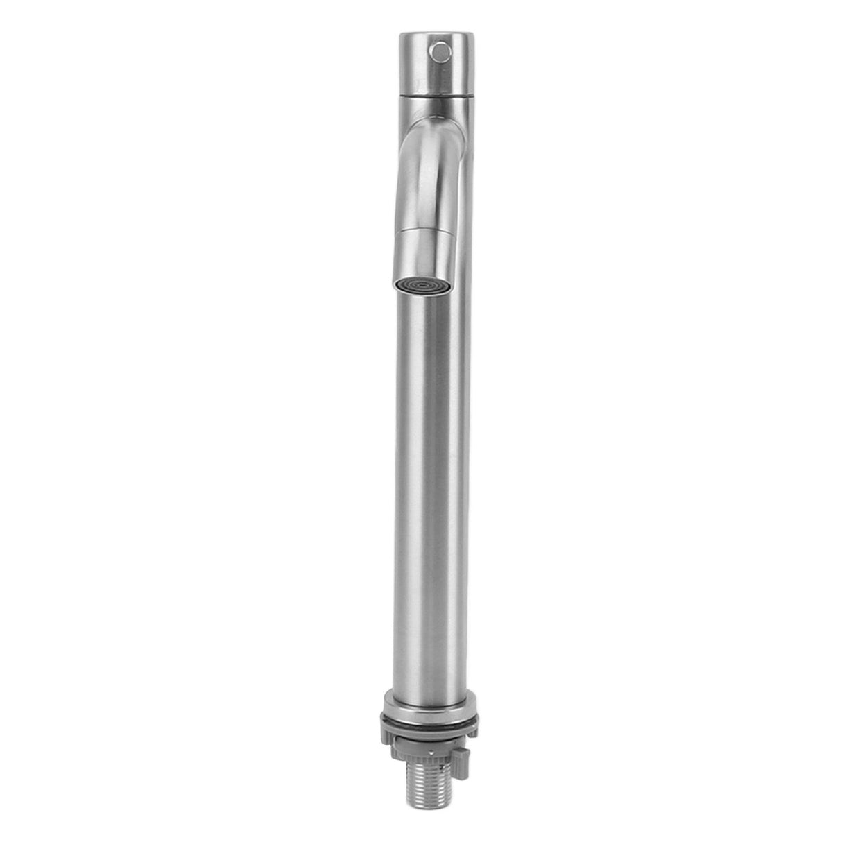 Single Cold Water Kitchen Faucet Stainless Steel Single Hole Bathroom Faucet for Home Apartment Tall Bent