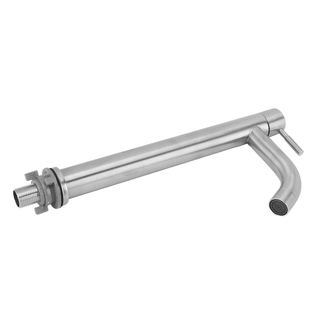 Single Cold Water Kitchen Faucet Stainless Steel Single Hole Bathroom Faucet for Home Apartment Tall Bent