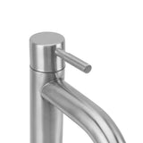 Single Cold Water Kitchen Faucet Stainless Steel Single Hole Bathroom Faucet for Home Apartment Tall Bent