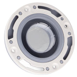 Toilet Flange Silicone and ABS Gray Universal Toilet Flange Replacement for 4in 5in Special 3in Waste Pipe - 45-Degree Angle