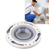 Toilet Flange Silicone and ABS Gray Universal Toilet Flange Replacement for 4in 5in Special 3in Waste Pipe