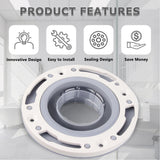 Toilet Flange Silicone and ABS Gray Universal Toilet Flange Replacement for 4in 5in Special 3in Waste Pipe