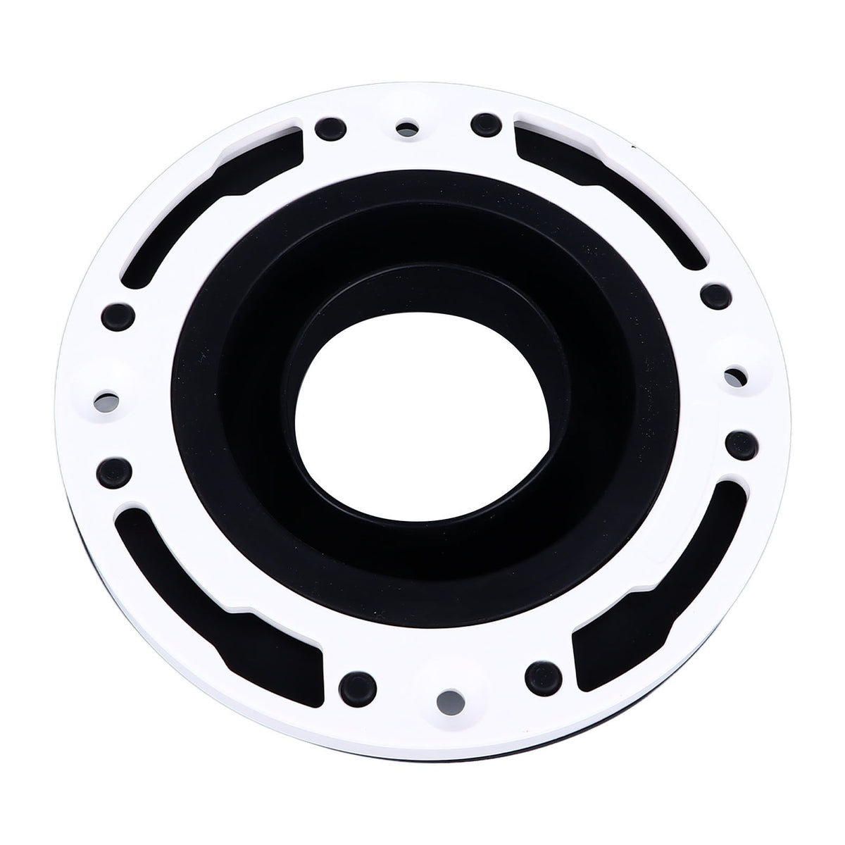 Toilet Flange Repair Kit Black Durable Silicone ABS Easy Installation Toilet Flange Replacement Kit for 4in 5in Pipe