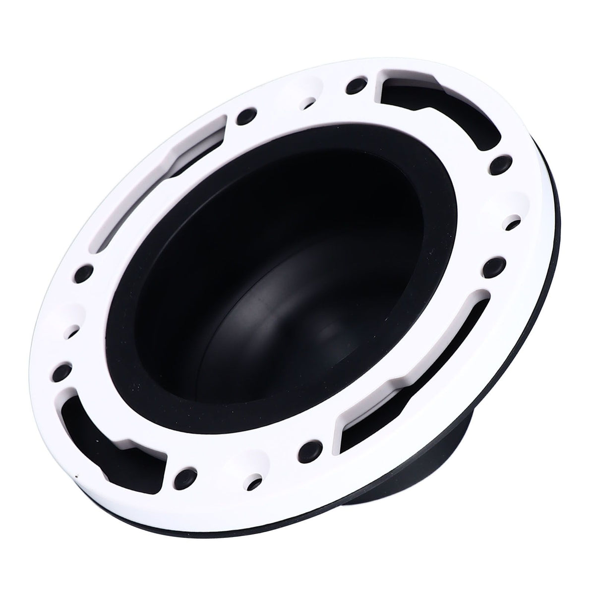 Toilet Flange Repair Kit Black Durable Silicone ABS Easy Installation Toilet Flange Replacement Kit for 4in 5in Pipe