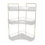 3 Tier Makeup Shelf Organizer Easy Access Aesthetic Corner Bathroom Countertop Organizer for Cosmetics Skincare Transparent