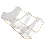 3 Tier Makeup Shelf Organizer Easy Access Aesthetic Corner Bathroom Countertop Organizer for Cosmetics Skincare Transparent - Extra Image