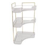 3 Tier Makeup Shelf Organizer Easy Access Aesthetic Corner Bathroom Countertop Organizer for Cosmetics Skincare Transparent