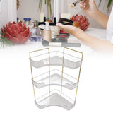 3 Tier Makeup Shelf Organizer Easy Access Aesthetic Corner Bathroom Countertop Organizer for Cosmetics Skincare Transparent