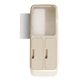 Drill Free Bathroom Tissue Storage Box Waterproof Bathroom Toilet Paper Holder Wall Mounted Toilet Paper Organizer Beige - Side View