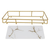 Bathroom Vanity Tray Modern Stylish Anti Slip Kitchen Sink Countertop Storage Organizer S White