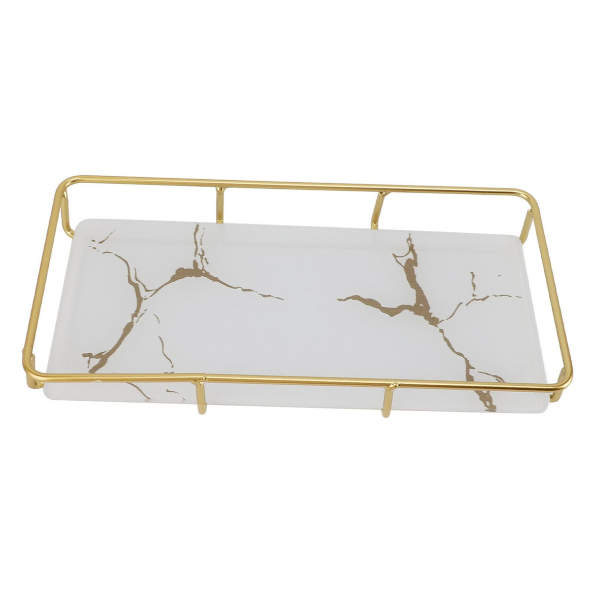 Bathroom Vanity Tray Modern Stylish Anti Slip Kitchen Sink Countertop Storage Organizer S White