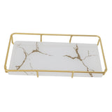 Bathroom Vanity Tray Modern Stylish Anti Slip Kitchen Sink Countertop Storage Organizer S White - Front View