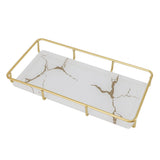 Bathroom Vanity Tray Modern Stylish Anti Slip Kitchen Sink Countertop Storage Organizer S White - Side View