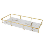 Bathroom Vanity Tray Modern Stylish Anti Slip Kitchen Sink Countertop Storage Organizer S White - Rear View