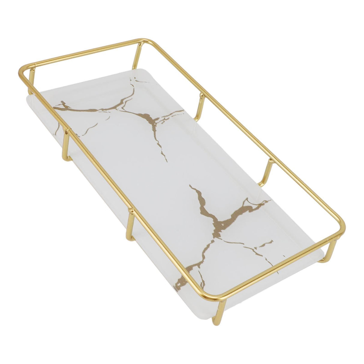 Bathroom Vanity Tray Modern Stylish Anti Slip Kitchen Sink Countertop Storage Organizer S White