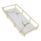 Bathroom Vanity Tray Modern Stylish Anti Slip Kitchen Sink Countertop Storage Organizer S White