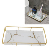 Bathroom Vanity Tray Modern Stylish Anti Slip Kitchen Sink Countertop Storage Organizer S White