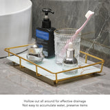 Bathroom Vanity Tray Modern Stylish Anti Slip Kitchen Sink Countertop Storage Organizer S White - Extra Image