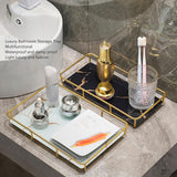 Bathroom Vanity Tray Modern Stylish Anti Slip Kitchen Sink Countertop Storage Organizer S White - Extra Image