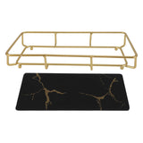 Bathroom Vanity Tray Modern Stylish Anti Slip Kitchen Sink Countertop Storage Organizer S Black