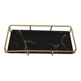 Bathroom Vanity Tray Modern Stylish Anti Slip Kitchen Sink Countertop Storage Organizer S Black