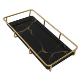 Bathroom Vanity Tray Modern Stylish Anti Slip Kitchen Sink Countertop Storage Organizer S Black