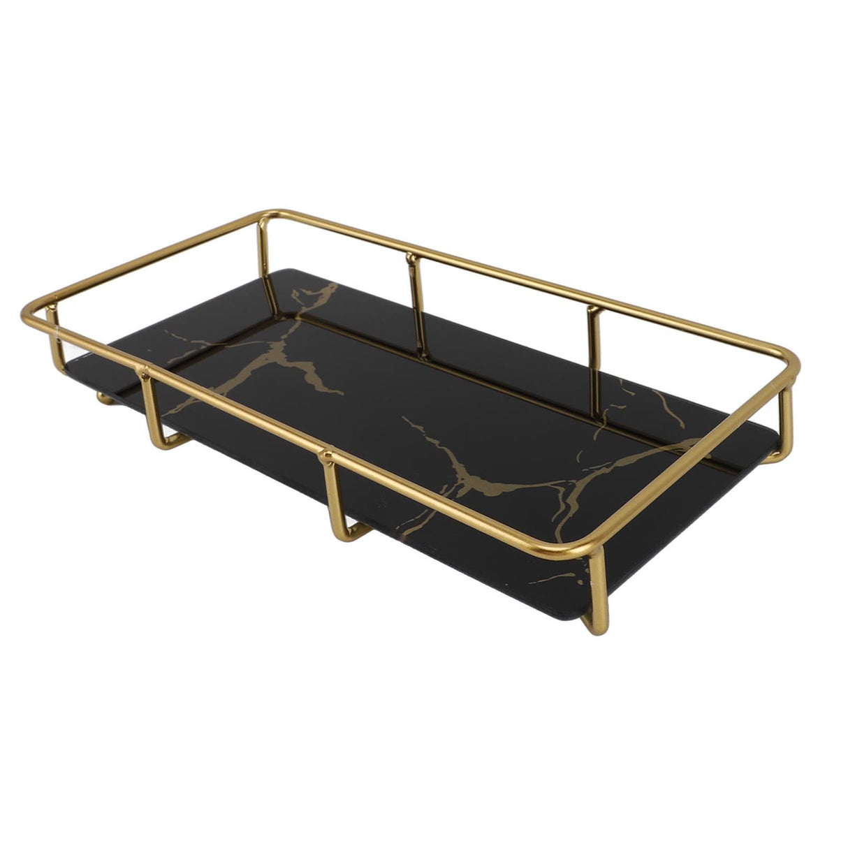 Bathroom Vanity Tray Modern Stylish Anti Slip Kitchen Sink Countertop Storage Organizer S Black