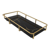 Bathroom Vanity Tray Modern Stylish Anti Slip Kitchen Sink Countertop Storage Organizer S Black