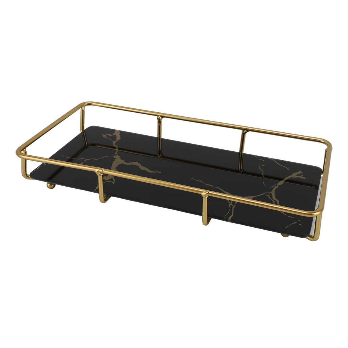 Bathroom Vanity Tray Modern Stylish Anti Slip Kitchen Sink Countertop Storage Organizer S Black