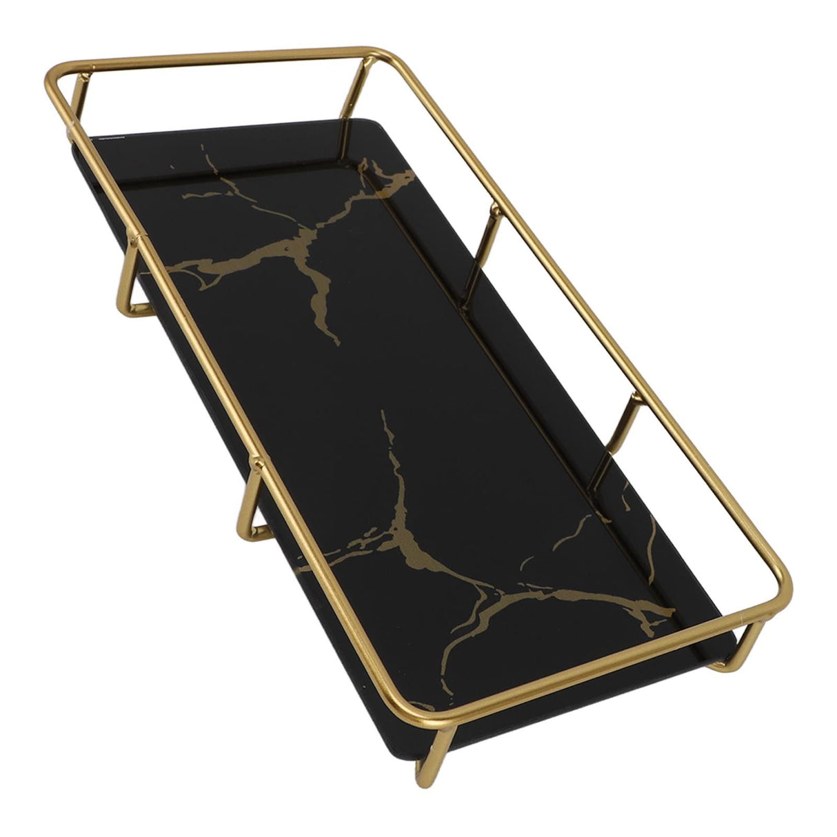 Bathroom Vanity Tray Modern Stylish Anti Slip Kitchen Sink Countertop Storage Organizer S Black