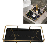 Bathroom Vanity Tray Modern Stylish Anti Slip Kitchen Sink Countertop Storage Organizer S Black - Extra Image