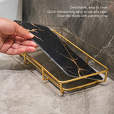 Bathroom Vanity Tray Modern Stylish Anti Slip Kitchen Sink Countertop Storage Organizer S Black