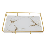Bathroom Vanity Tray Modern Stylish Anti Slip Kitchen Sink Countertop Storage Organizer L White
