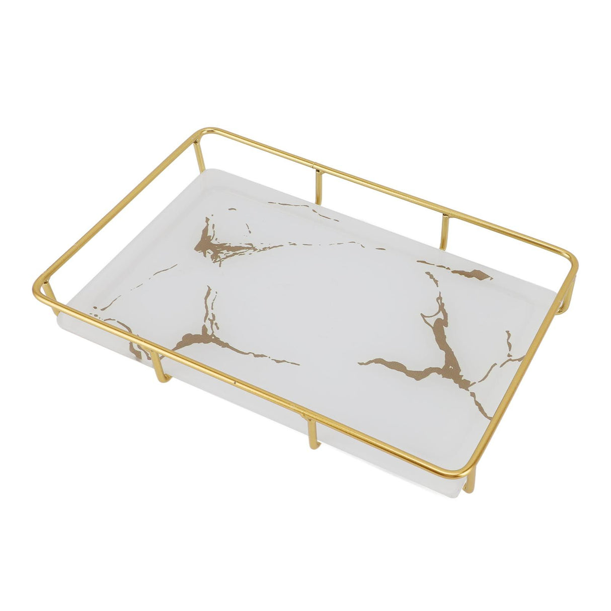 Bathroom Vanity Tray Modern Stylish Anti Slip Kitchen Sink Countertop Storage Organizer L White