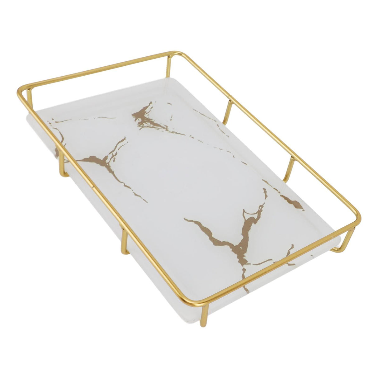 Bathroom Vanity Tray Modern Stylish Anti Slip Kitchen Sink Countertop Storage Organizer L White