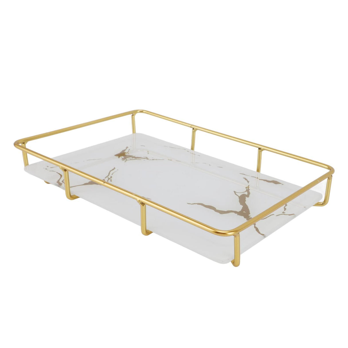 Bathroom Vanity Tray Modern Stylish Anti Slip Kitchen Sink Countertop Storage Organizer L White