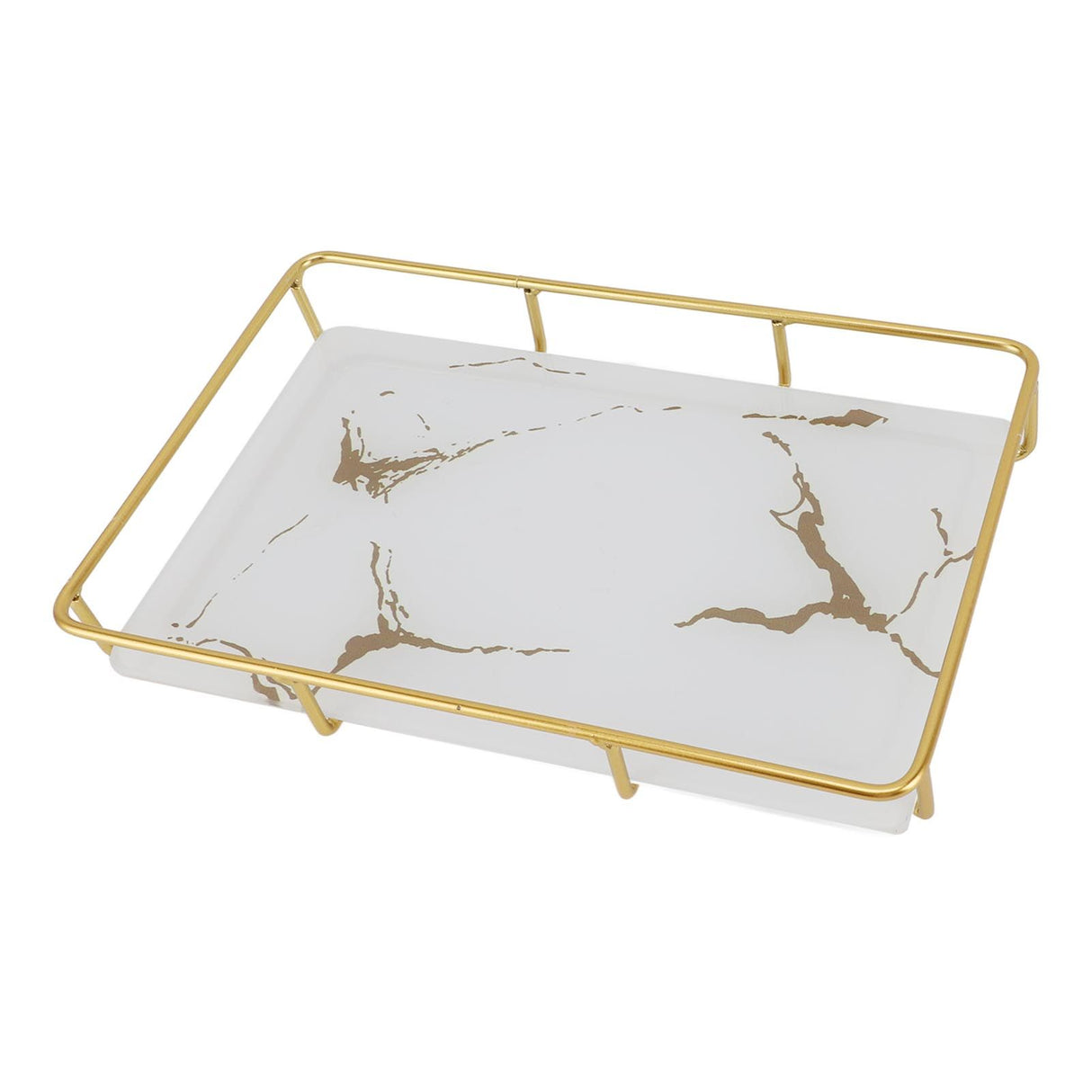 Bathroom Vanity Tray Modern Stylish Anti Slip Kitchen Sink Countertop Storage Organizer L White