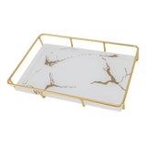 Bathroom Vanity Tray Modern Stylish Anti Slip Kitchen Sink Countertop Storage Organizer L White