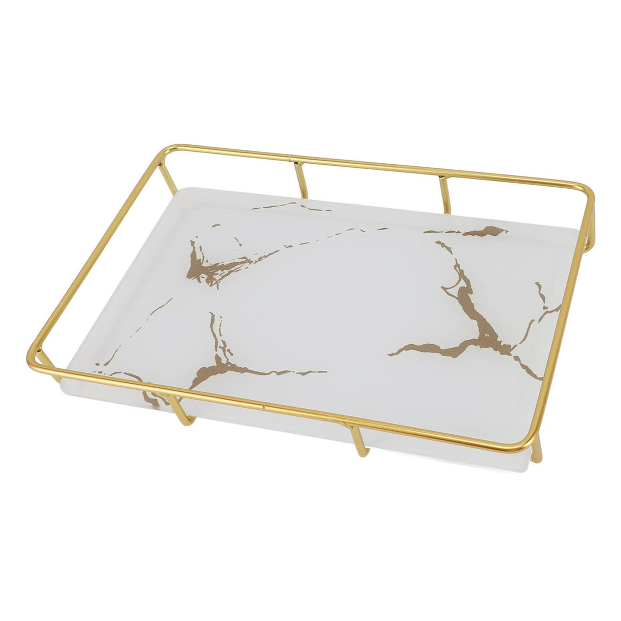 Bathroom Vanity Tray Modern Stylish Anti Slip Kitchen Sink Countertop Storage Organizer L White